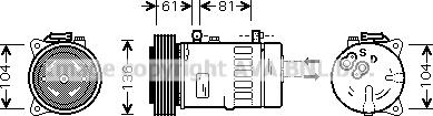 Prasco LCK005 - Compressor, air conditioning autospares.lv