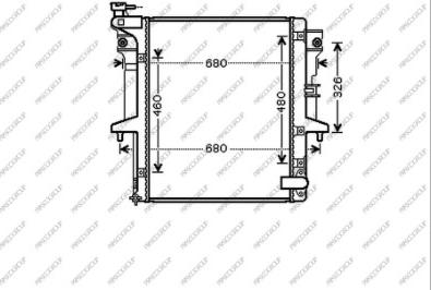 Prasco MB821R001 - Radiator, engine cooling autospares.lv