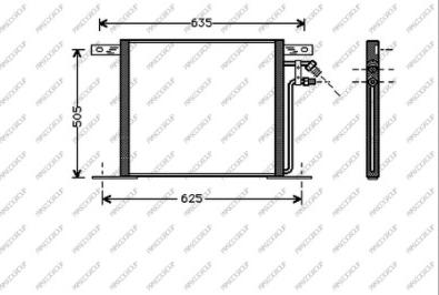 Prasco ME907C001 - Condenser, air conditioning autospares.lv