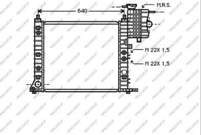 Prasco ME907R004 - Radiator, engine cooling autospares.lv