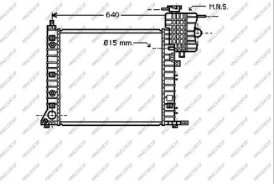 Prasco ME907R006 - Radiator, engine cooling autospares.lv