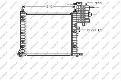 Prasco ME907R002 - Radiator, engine cooling autospares.lv