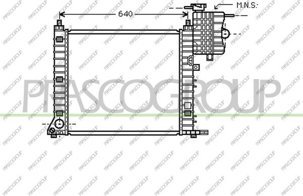 Prasco ME907R011 - Radiator, engine cooling autospares.lv