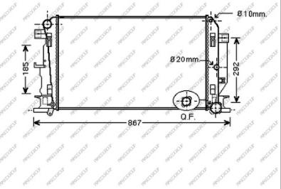 Prasco ME919R001 - Radiator, engine cooling autospares.lv