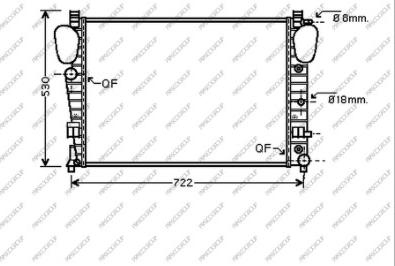 Prasco ME522R004 - Radiator, engine cooling autospares.lv