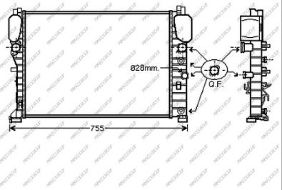 Prasco ME039R004 - Radiator, engine cooling autospares.lv