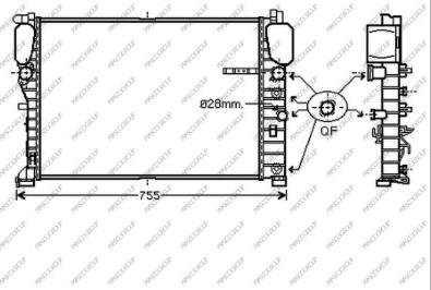 Prasco ME039R005 - Radiator, engine cooling autospares.lv