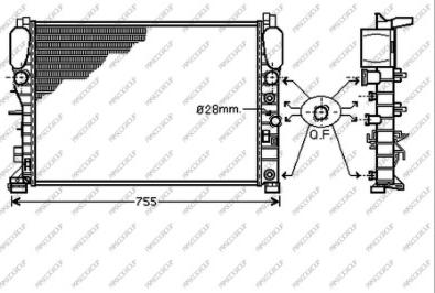 Prasco ME039R001 - Radiator, engine cooling autospares.lv