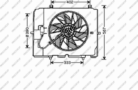 Prasco ME035F001 - Fan, radiator autospares.lv