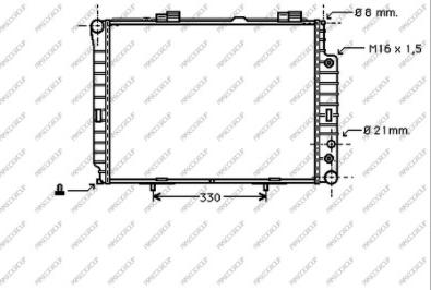 Prasco ME035R011 - Radiator, engine cooling autospares.lv