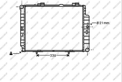 Prasco ME035R024 - Radiator, engine cooling autospares.lv