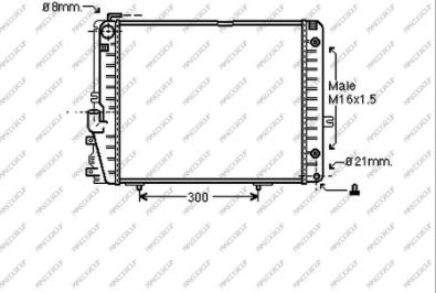 Prasco ME031R006 - Radiator, engine cooling autospares.lv