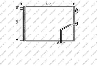 Prasco ME029C001 - Condenser, air conditioning autospares.lv