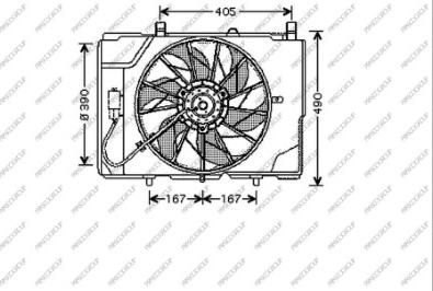 Prasco ME025F001 - Fan, radiator autospares.lv