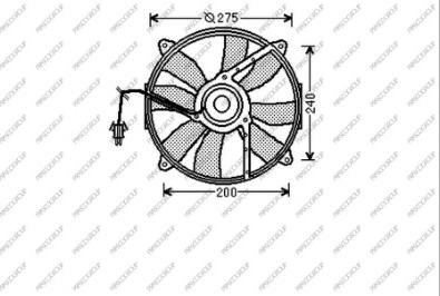 Prasco ME025F003 - Fan, radiator autospares.lv