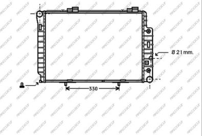 Prasco ME025R007 - Radiator, engine cooling autospares.lv