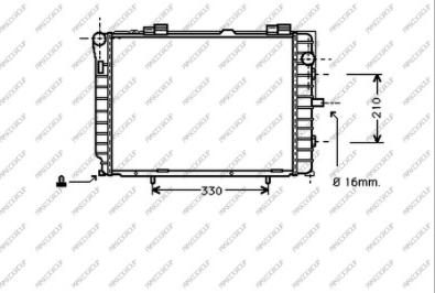 Prasco ME025R010 - Radiator, engine cooling autospares.lv