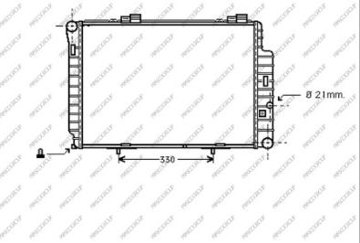 Prasco ME025R017 - Radiator, engine cooling autospares.lv