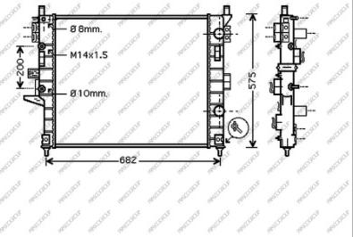 Prasco ME820R002 - Radiator, engine cooling autospares.lv