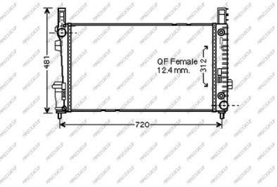 Prasco ME324R002 - Radiator, engine cooling autospares.lv