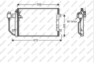 Prasco ME320C001 - Condenser, air conditioning autospares.lv