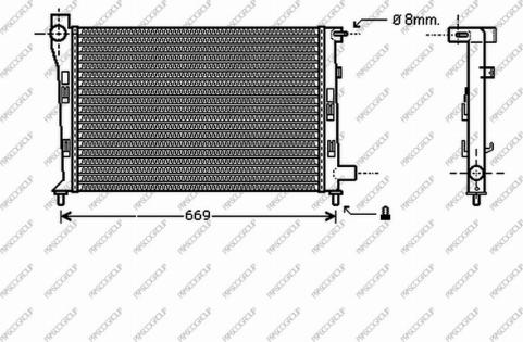 Prasco ME320R006 - Radiator, engine cooling autospares.lv