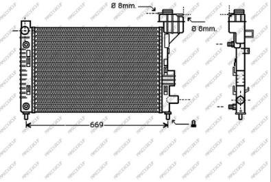 Prasco ME320R002 - Radiator, engine cooling autospares.lv