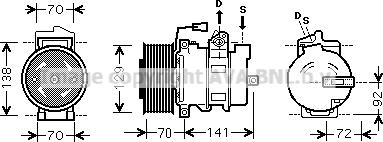 Prasco MEAK250 - Compressor, air conditioning autospares.lv