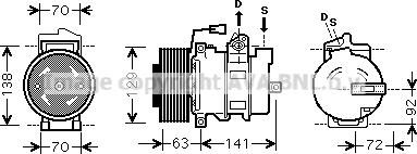 Prasco MEAK239 - Compressor, air conditioning autospares.lv