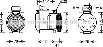 Prasco MEK189 - Compressor, air conditioning autospares.lv