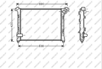 Prasco MN304R002 - Radiator, engine cooling autospares.lv