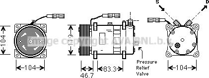 Prasco MNAK048 - Compressor, air conditioning autospares.lv