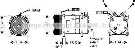 Prasco MNK048 - Compressor, air conditioning autospares.lv
