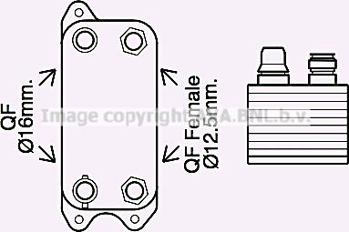 Prasco MS3686 - Oil Cooler, automatic transmission autospares.lv