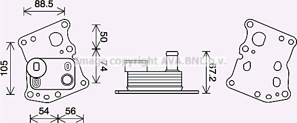 Prasco MS3701 - Oil Cooler, engine oil autospares.lv