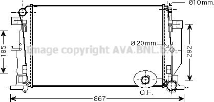 Prasco MS2444 - Radiator, engine cooling autospares.lv