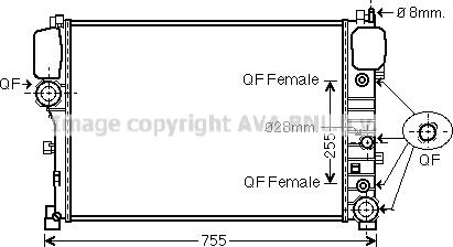 Prasco MS2447 - Radiator, engine cooling autospares.lv