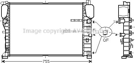 Prasco MS2459 - Radiator, engine cooling autospares.lv