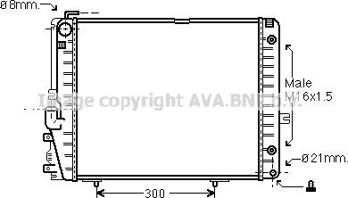 Prasco MS2072 - Radiator, engine cooling autospares.lv