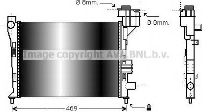 Prasco MS2247 - Radiator, engine cooling autospares.lv