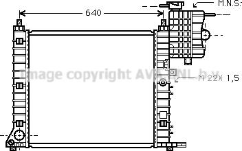 Prasco MS2213 - Radiator, engine cooling autospares.lv