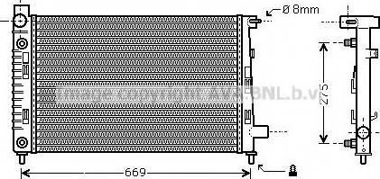 Prasco MS2282 - Radiator, engine cooling autospares.lv