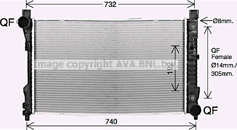 Prasco MS2727 - Radiator, engine cooling autospares.lv