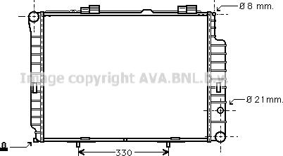 Prasco MSA2191 - Radiator, engine cooling autospares.lv