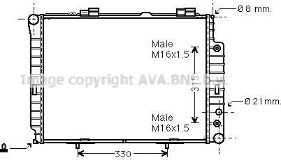 Prasco MSA2189 - Radiator, engine cooling autospares.lv