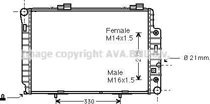 Prasco MSA2174 - Radiator, engine cooling autospares.lv