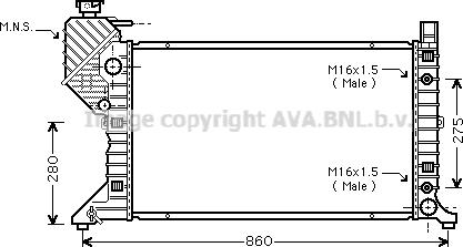 Prasco MSA2343 - Radiator, engine cooling autospares.lv