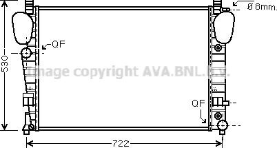 Prasco MSA2311 - Radiator, engine cooling autospares.lv