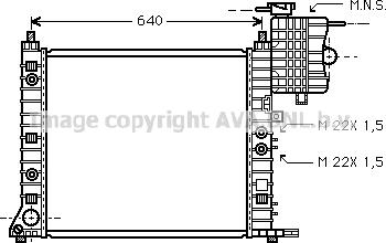 Prasco MSA2243 - Radiator, engine cooling autospares.lv