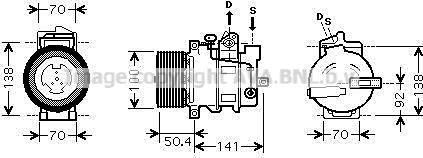 Prasco MSAK431 - Compressor, air conditioning autospares.lv